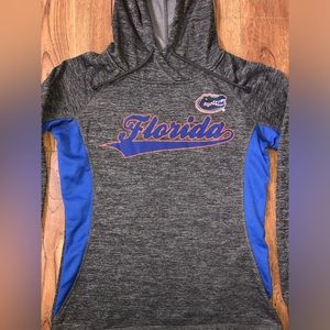 Women's Colosseum Florida Gators hoodie Heather gray and royal blue size small
